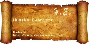 Huszka Evariszt névjegykártya